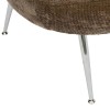 Fotoliu Tildae, picioare din metal, textil maro mocha, H.71 cm, 214211D