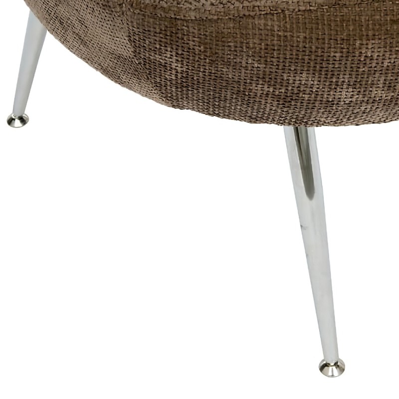 Fotoliu Tildae, picioare din metal, textil maro mocha, H.71 cm, 214211D