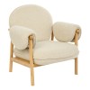 Fotoliu Ikaris, placaj frasin natural, boucle bej, H.83 cm, 214213