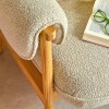 Fotoliu Ikaris, placaj frasin natural, boucle bej, H.83 cm, 214213
