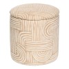 Taburet cu spatiu de depozitare Nubo, MDF, textil bej, D.31 cm, 214220A
