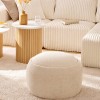 Taburet cu spatiu de depozitare Elior, MDF, boucle, crem, D.60 cm, 214223A