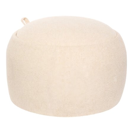Taburet cu spatiu de depozitare Elior, MDF, boucle, crem, D.60 cm, 214223A 