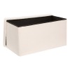 Bancheta pliabila Ottoman, MDF, poliester, boucle alb, L.76 cm, 214226