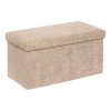 Bancheta pliabila cu spatiu de depozitare Soana, MDF, poliester, bej, L.76 cm, 214228B