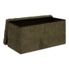 Bancheta pliabila cu spatiu de depozitare Soana, MDF, poliester, verde khaki, L.76 cm, 214228C