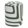Taburet Ottoman, placaj, spuma, poliester, verde cedru, D.30 cm, 214232B
