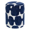 Taburet Ottoman, placaj, spuma, poliester, bleu, D.30 cm, 214232C