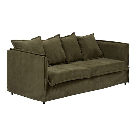 Canapea 3 locuri Odile, PAL, textil, verde cedar, L.200 cm, 214235B 