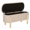 Bancheta Muka, MDF, textil, bej, L.86 cm, 214242