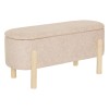 Bancheta Muka, MDF, textil, bej, L.86 cm, 214242