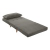 Fotoliu extensibil click-clack, lemn, poliester, gri, H.82 cm, 214248A