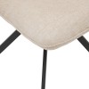 Scaun dining rotativ Gira, metal, textil chenille, bej, H.88 cm, 214259A
