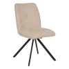 Scaun dining rotativ Gira, metal, textil chenille, bej, H.88 cm, 214259A