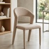 Scaun dining Almee, metal, textil, bej, H.88 cm, 214262A