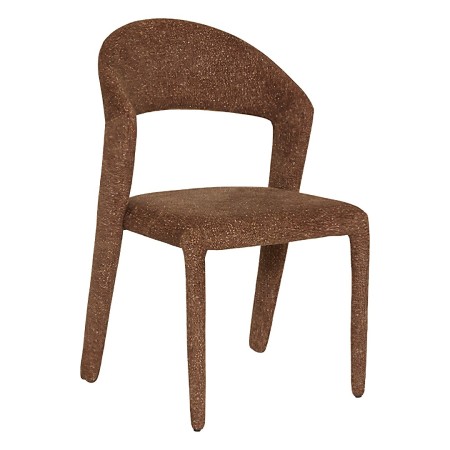 Scaun dining Almee, metal, textil, ambra, H.88 cm, 214262B 