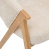 Scaun dining Amza, lemn de cauciuc, textil chenille, ivoar, H.79 cm, 214263A
