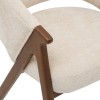 Scaun dining Amza, lemn de cauciuc, textil chenille, ivoar, H.79 cm, 214263B