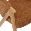 Scaun dining Amza, lemn de cauciuc, textil chenille, ambra, H.79 cm, 214263C