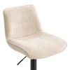 Scaun bar ajustabil Cirea, metal, textil, crem, H.105 cm, 214264A