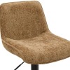 Scaun bar ajustabil Cirea, metal, textil chenille, bronz, H.105 cm, 214264B