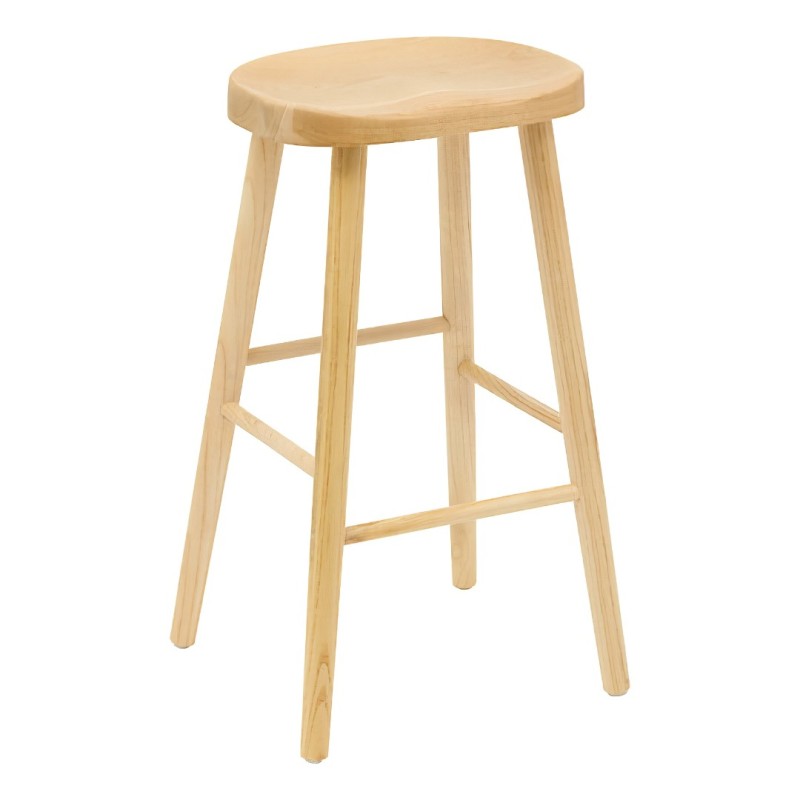 Scaun bar Senka, lemn de ulm, bej, H.71 cm, 214265