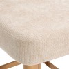 Scaun bar Noali, lemn, textil chenille, ivoar, H.104 cm, 214266A