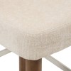 Scaun bar Noali, lemn, textil chenille, ivoar, H.104 cm, 214266B