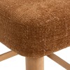 Scaun bar Noali, lemn, textil chenille, ambra, H.104 cm, 214266C