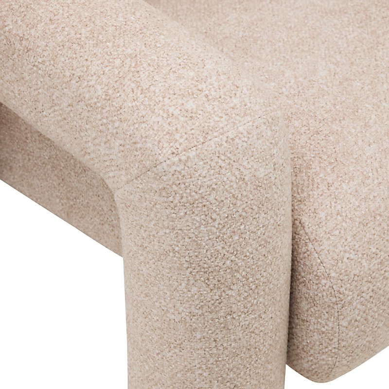 Fotoliu Elyon, placaj, textil, bej, H.72 cm, 214267A