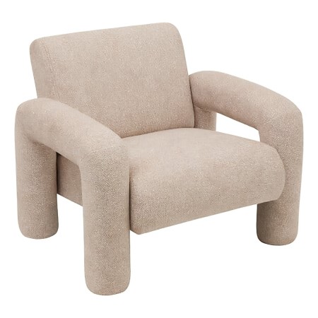 Fotoliu Elyon, placaj, textil, bej, H.72 cm, 214267A 