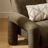 Fotoliu Elyon, placaj, textil, verde khaki, H.72 cm, 214267B