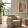 Fotoliu Fiva, placaj, textil boucle, bej, H.78 cm, 214270A