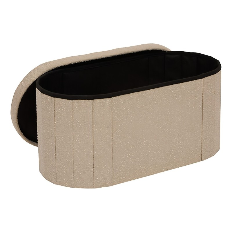 Bancheta pliabila Fink, MDF, textil boucle, bej, L.76 cm, 214274B