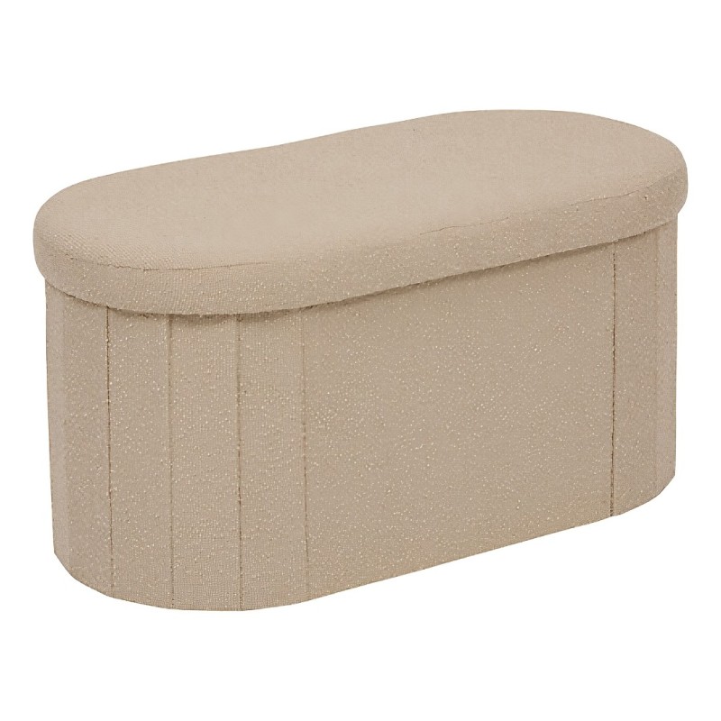 Bancheta pliabila Fink, MDF, textil boucle, bej, L.76 cm, 214274B