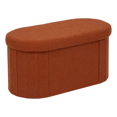 Bancheta pliabila Fink, MDF, textil boucle, ambra, L.76 cm, 214274C 