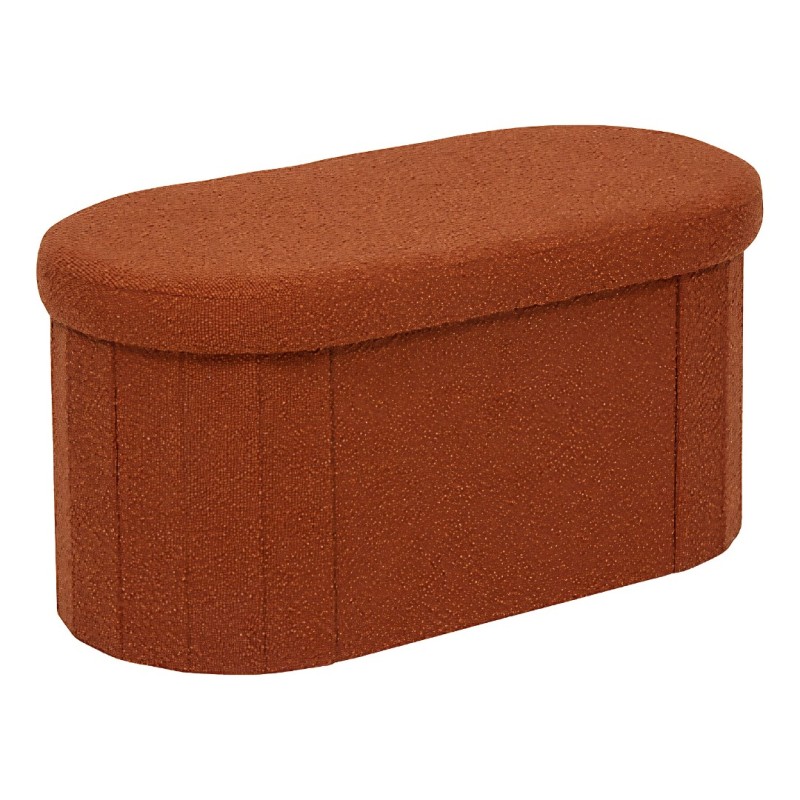 Bancheta pliabila Fink, MDF, textil boucle, ambra, L.76 cm, 214274C