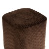 Taburet Selia, lemn de plop, catifea, maro tonka, D.35 cm, 214275C