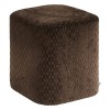 Taburet Selia, lemn de plop, catifea, maro tonka, D.35 cm, 214275C