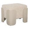 Taburet Mizar, placaj, textil chenille, ivoar, L.46 cm, 214276A