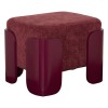 Taburet Mizar, placaj, textil chenille, rosu granat, L.46 cm, 214276B