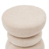 Taburet Ritem, MDF, textil, ivoar, D.36 cm, 214278A