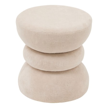 Taburet Ritem, MDF, textil, ivoar, D.36 cm, 214278A 