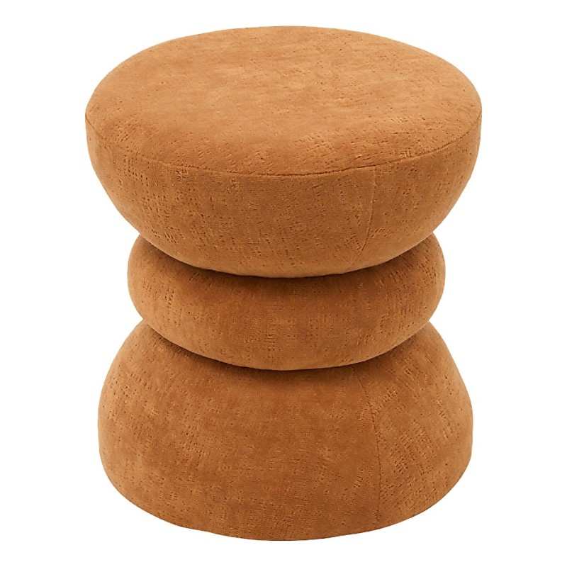Taburet Ritem, MDF, textil, ambra, D.36 cm, 214278B