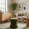 Taburet Ritem, MDF, textil, verde khaki, D.36 cm, 214278C