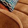 Canapea 3 locuri Calyra, placaj, textil, ambra, L.221 cm, 214290B