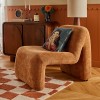 Fotoliu Astor, placaj, textil chenille, ambra, H.70 cm, 214292A