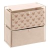 Cutie de depozitare jucarii Orso, metal, polipropilena, carton, bej, H.60 cm, 214402