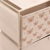 Cutie de depozitare jucarii Orso, metal, polipropilena, carton, bej, H.60 cm, 214402