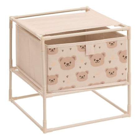 Cutie depozitare copii Orso, metal, polipropilena, carton, bej, H.31 cm, 214403 